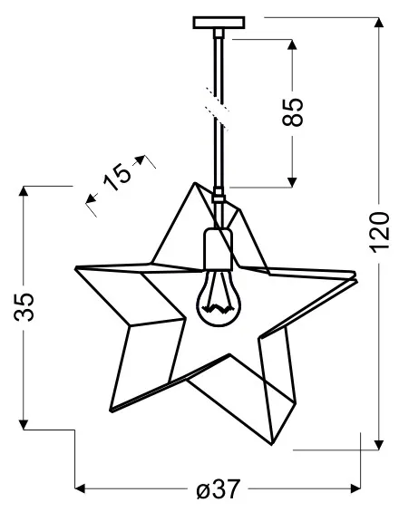 gwiazdka-zwis-1x60w-e27
