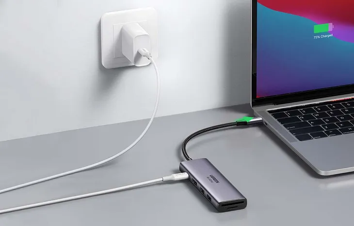 adapter-5w1-ugreen-cm511-hub-usb-c-do-2x-usbhdmi-usb-c-tf-sd-szary-stan-nowy-liczba-portow-5