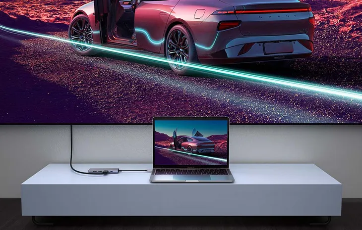 adapter-5w1-ugreen-cm511-hub-usb-c-do-2x-usbhdmi-usb-c-tf-sd-szary-liczba-portow-5-stan-nowy