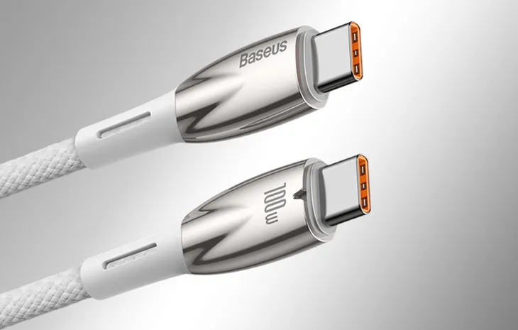 kabel-usb-c-do-usb-c-baseus-glimmer-100w-1m-bialy-stan-nowy-zlacza-usb-typ-c-usb-typ-c