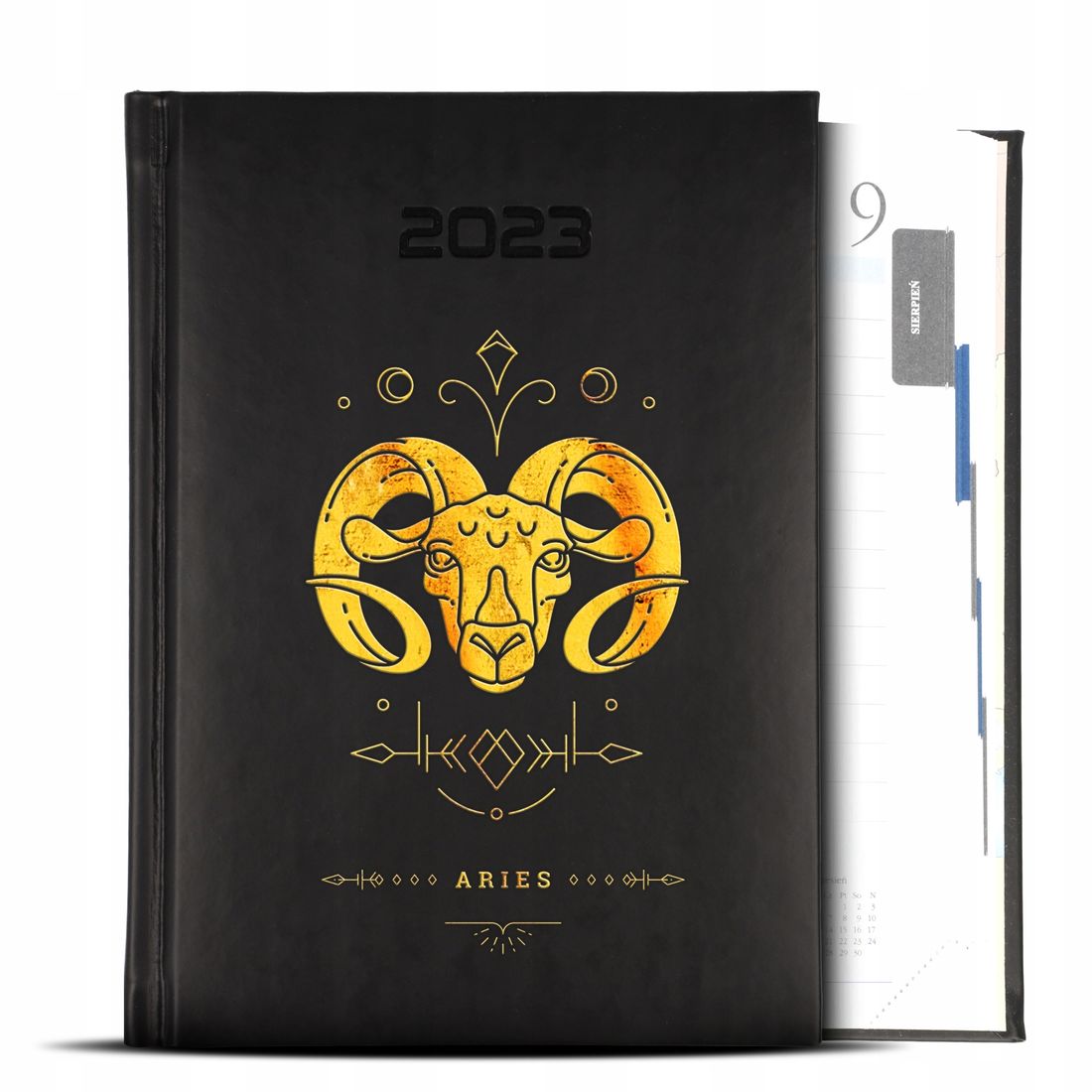 KALENDARZ A5 2023 ZNAKI ZODIAKU Baran Wzory GOLD ERLI.pl