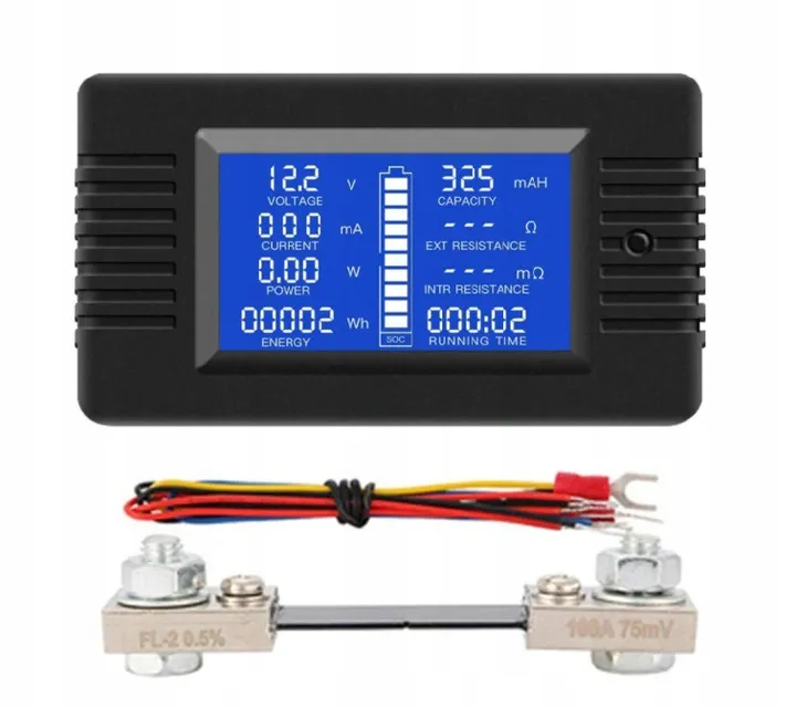miernik-parametrow-elektrycznych-100a-dc-watomierz