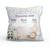 poduszka-metryczka-zwierzaki