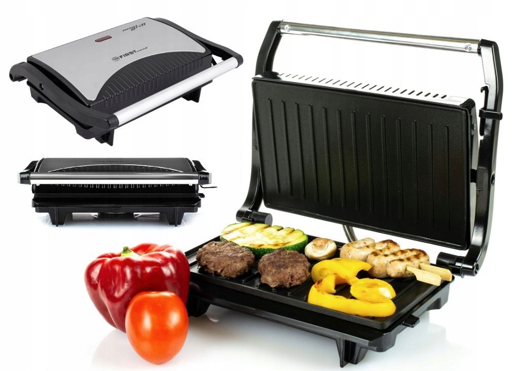 ELEKTRYCZNY GRILL KOMPAKTOWY MAŁY 700W OPIEKACZ - ERLI.pl