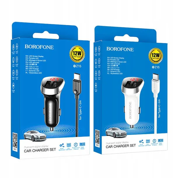 szybka-ladowarka-samochodowa-2xusb-lcd-kabel-micro-napiecie-wyjsciowe-5-v
