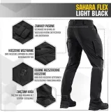 spodnie-sahara-flex-lite-38-36-czarny-stan-nowy