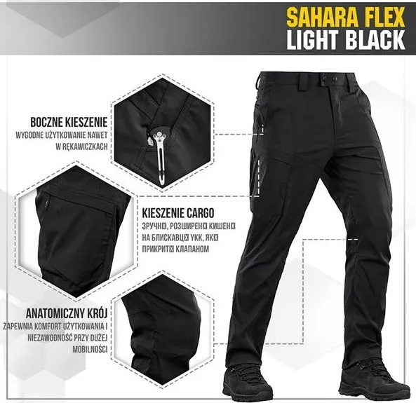 spodnie-sahara-flex-lite-38-36-czarny-stan-nowy-rozmiar-38