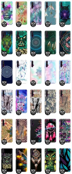 etui-do-huawei-nova-5-case-boho-leaves-top-wzory-typ-plecki