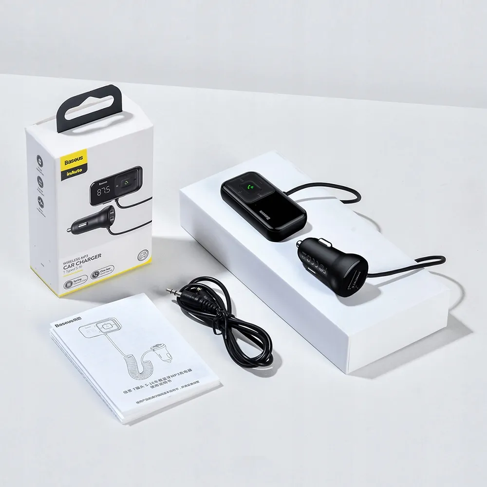 baseus-transmiter-fm-bluetooth-ladowarka-usb-3-1a-stan-nowy
