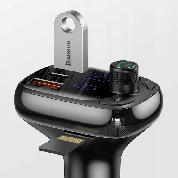 baseus-transmiter-fm-bluetooth-ladowarka-samochodowa-do-auta-usb-qc-pd-4-stan-nowy-zrodlo-sygnalu-inne