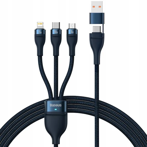 baseus-kabel-mocny-uniwersalny-3w1-usb-c-micro-usb-lightning-100w-120cm-stan-nowy