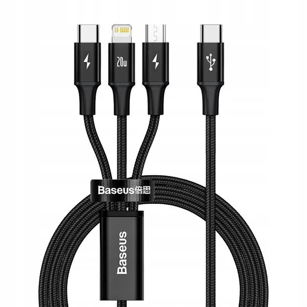 baseus-kabel-przewod-3w1-usb-c-micro-usb-lightning-pd-power-delivery-20w-waga-z-opakowaniem-0-101-kg