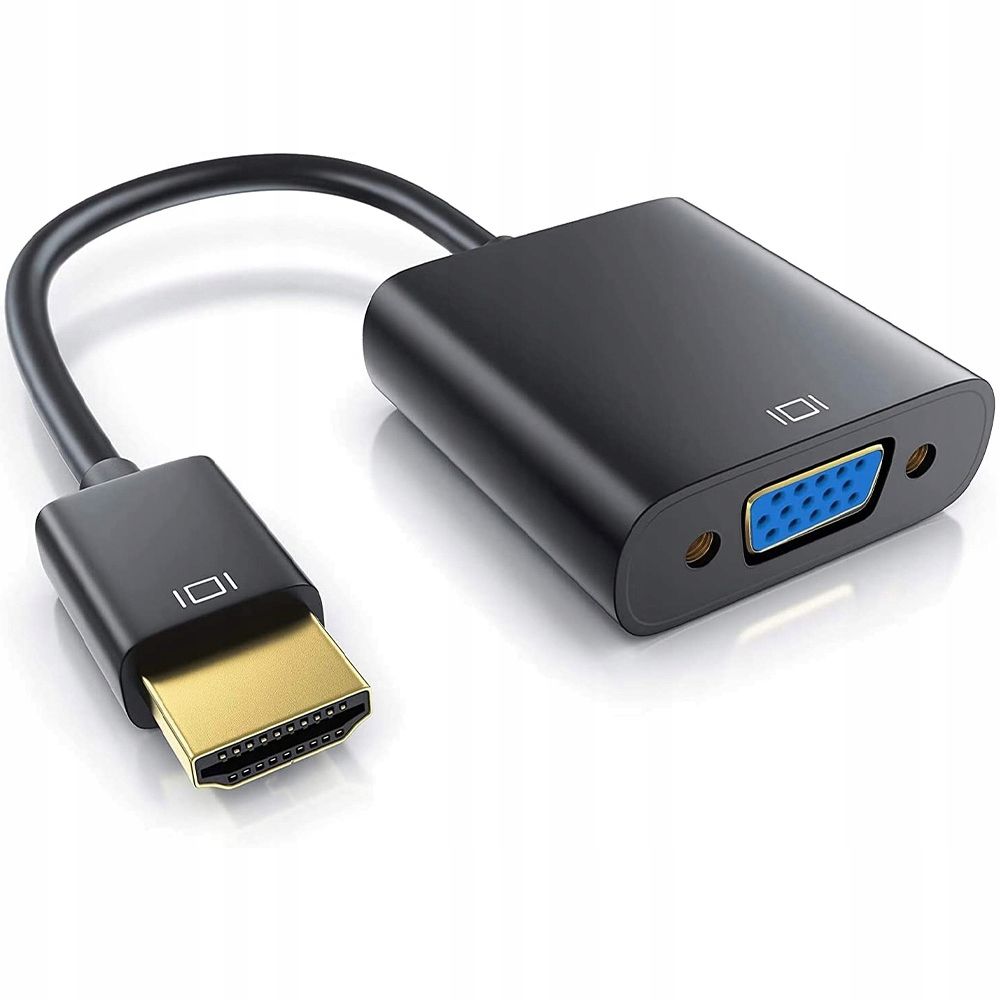 PRZEJŚCIÓWKA ADAPTER KONWERTER Z HDMI DO VGA MONITORA LAPTOPA