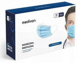Zdjęcie produktu MASECZKI MEDYCZNE CHIRURGICZNE TYP II MASECZKA OCHRONNA WARSTWOWA 50 SZTUK