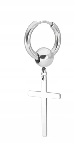 kolko-kolczyk-do-ucha-huggie-krzyzyk-316l