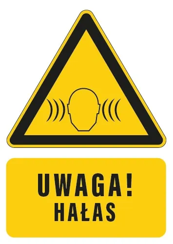 tabliczka-uwaga-halas-20x30-stan-nowy