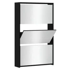 szafka-na-buty-z-lustrem-3-warstwowa-czarna-63x17x1025-cm