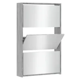 szafka-na-buty-lustro-i-3-szuflady-szary-dab-63x17x1025-cm