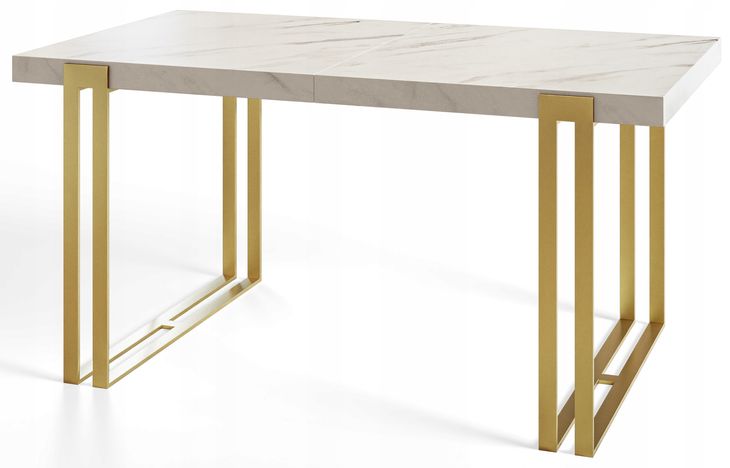 Фото - Обідній стіл LOFT ﻿Stół rozkładany 140/240  GOLD metalowe nogi 