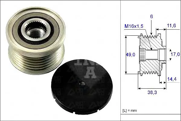 kolo-pasowe-alternatora-bmw-e81-e90-16-30-20d-0-stan-nowy