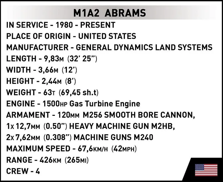 cobi-2622-armed-forces-czolg-m1a2-abrams-material-plastik