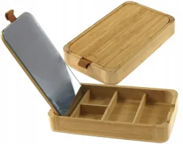 organizer-makeup-bizuterie-kosmetyki-bambus-lustro