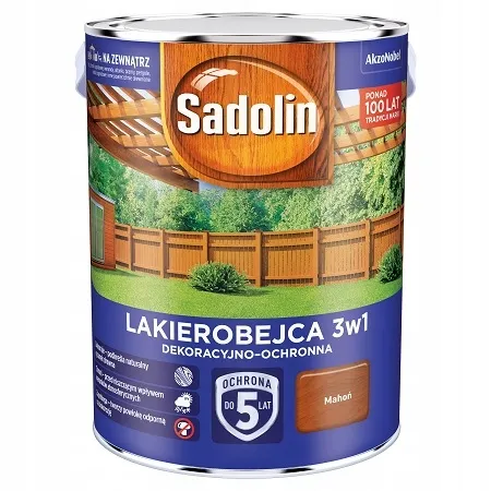 sadolin-lakierobejca-3w1-mahon-5l-stan-nowy