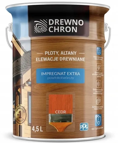 drewnochron-impregnat-extra-cedr-45l-stan-nowy