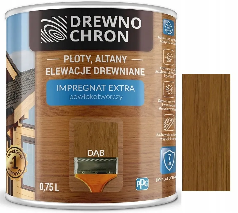 drewnochron-impregnat-extra-dab-075l-stan-nowy