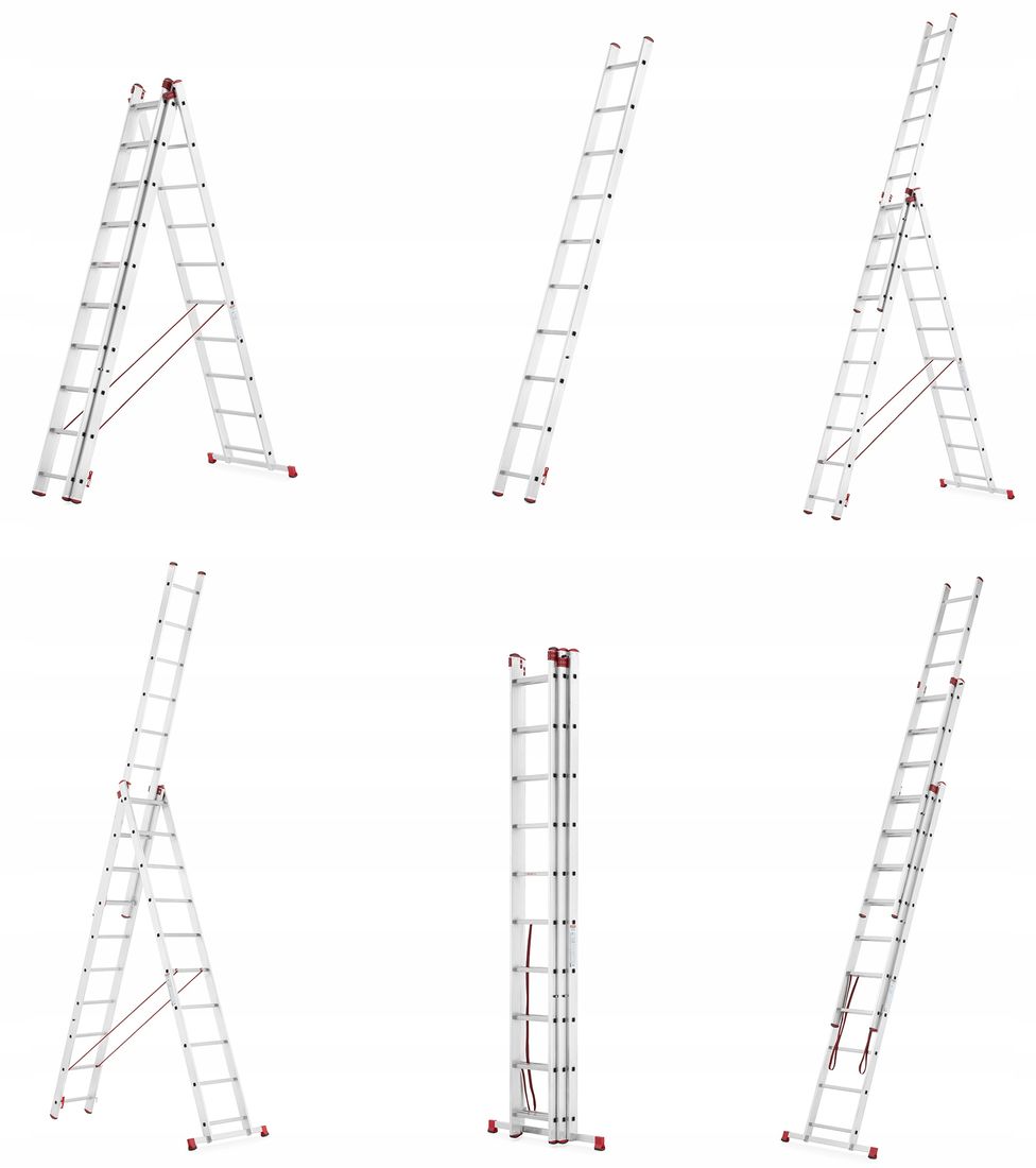 Drabina Aluminiowa 3x10 Wielofunkcyjna PRO 150kg - ERLI.pl