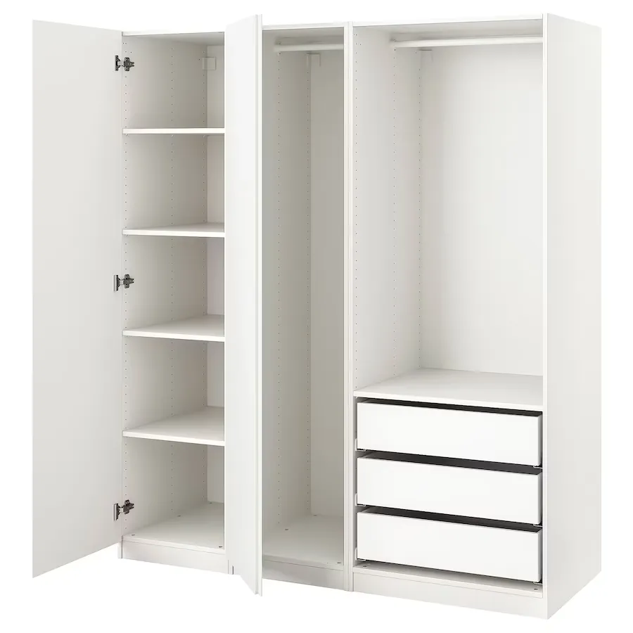 ふみ。 IKEA PAX/VIKANES Szafa biały 175x58x201 cm – 137239240 - ERLI.pl
