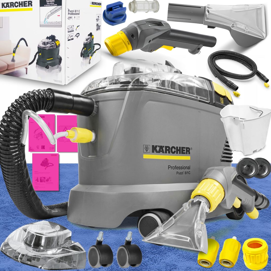ODKURZACZ PIORĄCY KARCHER PUZZI 8/1 DO TAPICERKI - ERLI.pl