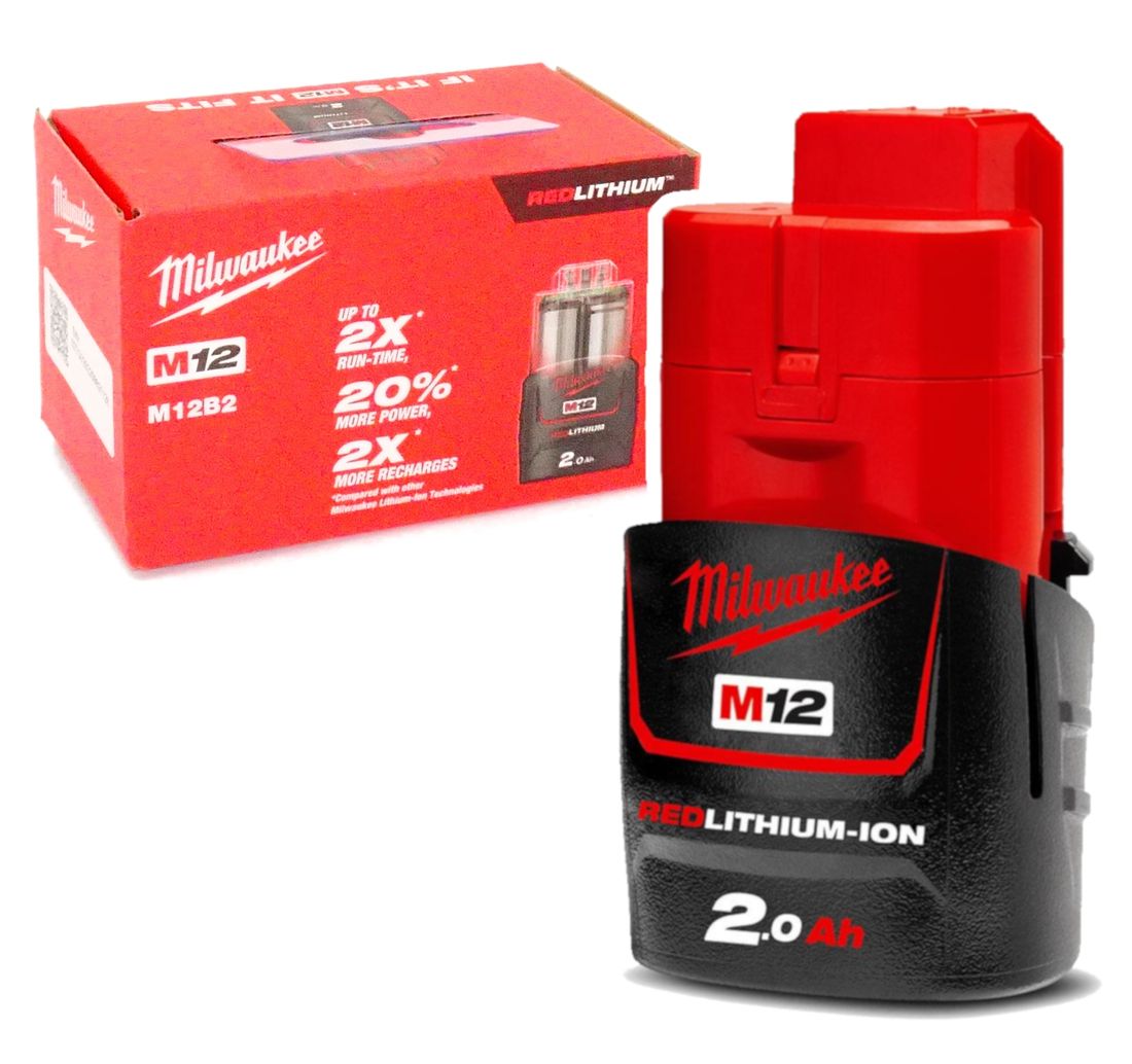 Milwaukee M12B2 2.0Ah Akumulator Li-Ion 4932430064 - ERLI.pl