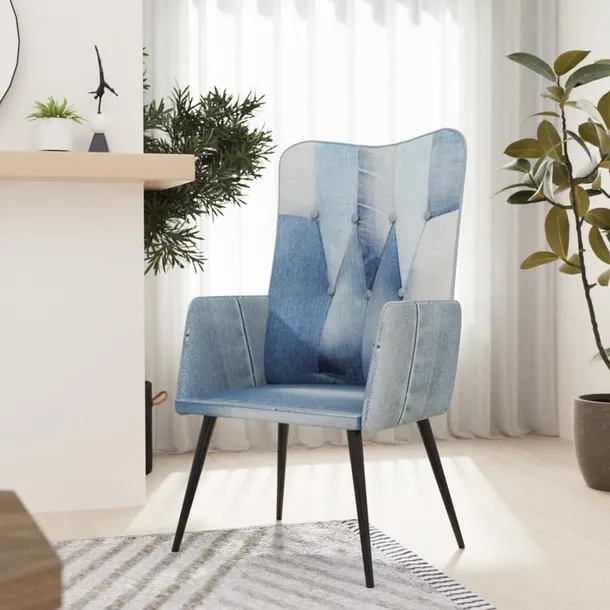 fotel-z-wysokim-oparciem-patchwork-denim-stan-nowy