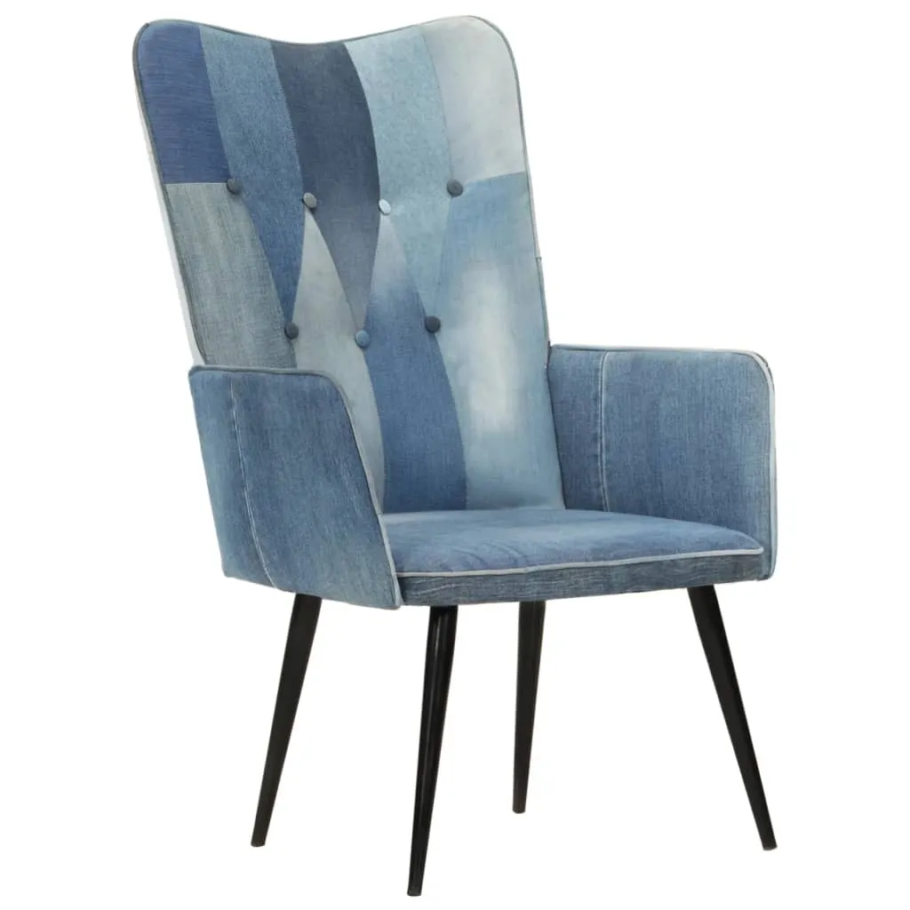 fotel-z-wysokim-oparciem-patchwork-denim-stan-nowy