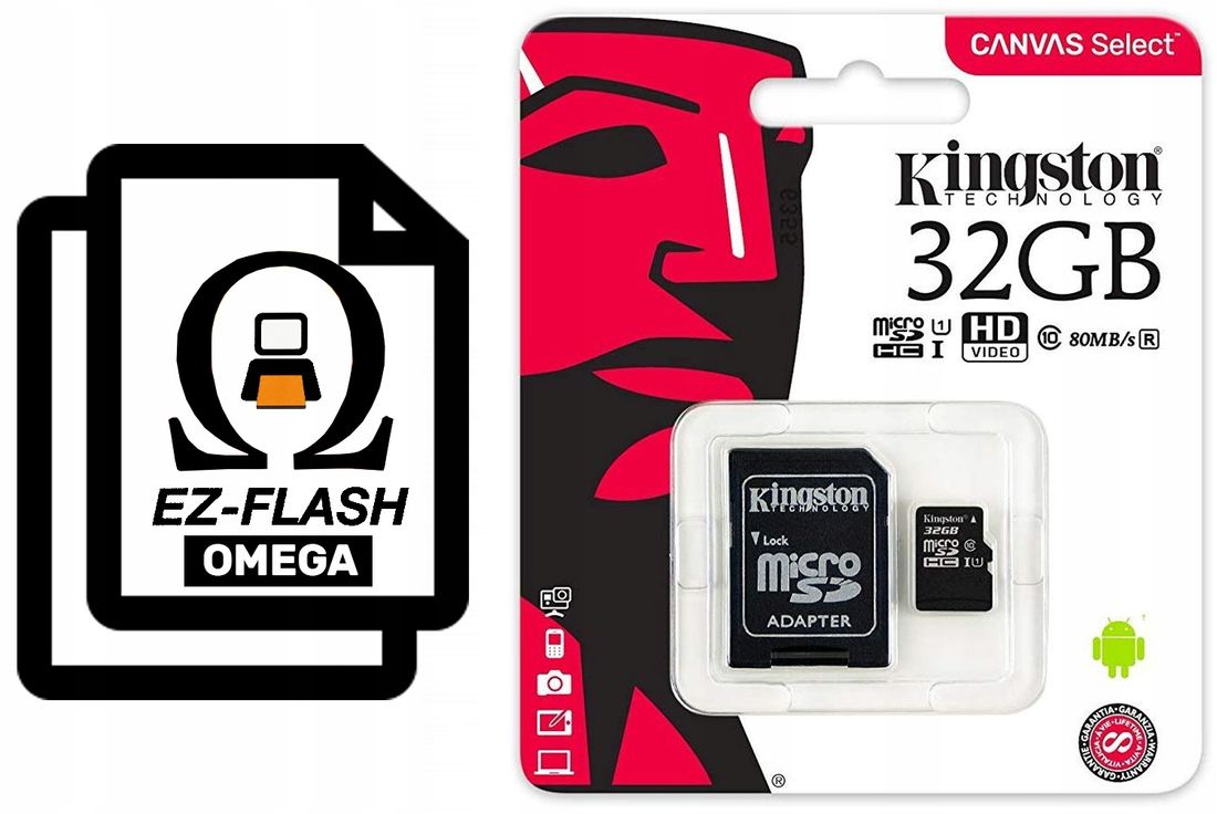 Karta micro SD 32GB konfiguracja do EZFlash Omega ERLI.pl