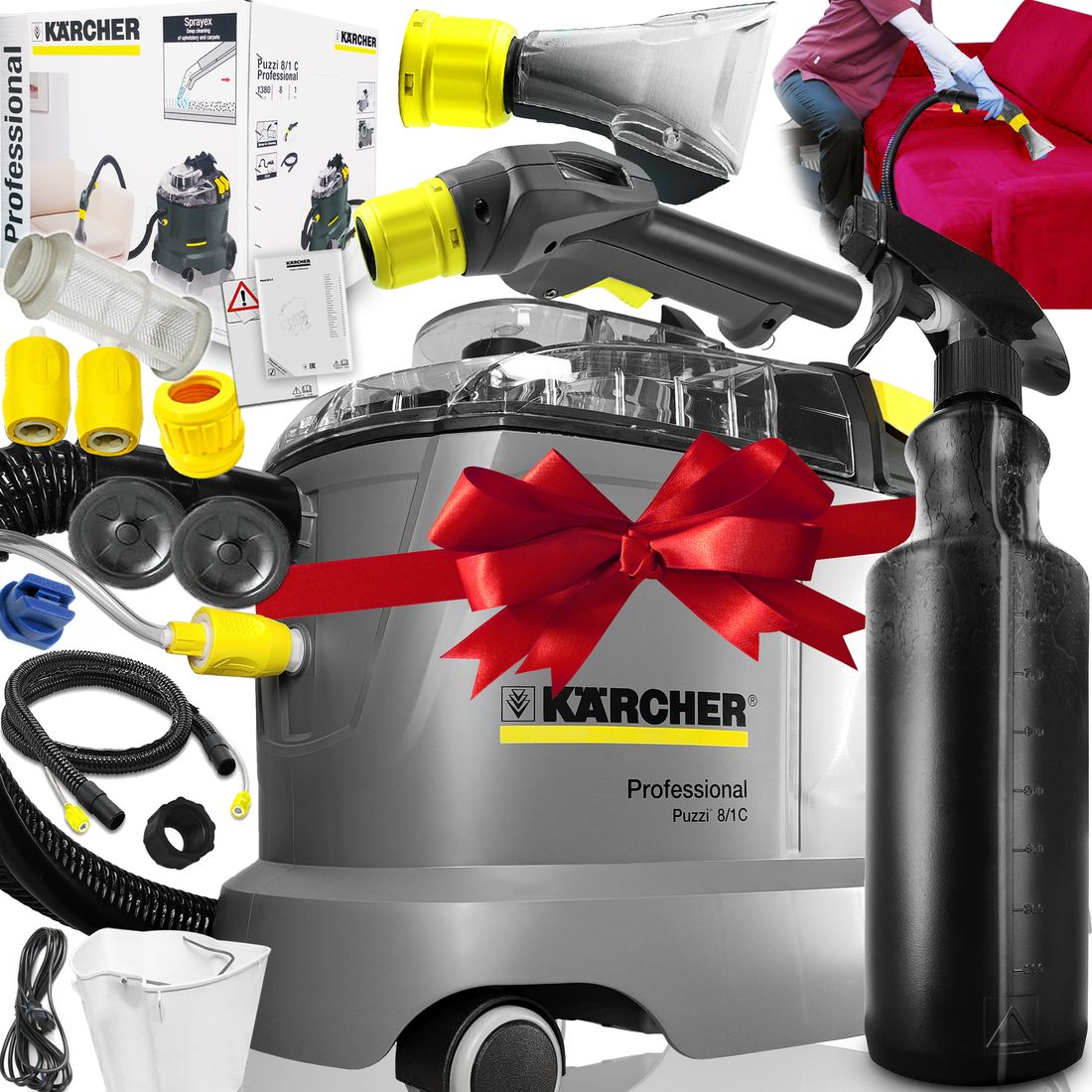 ODKURZACZ PIORĄCY KARCHER PUZZI 8/1 PROFESJONALNY - ERLI.pl