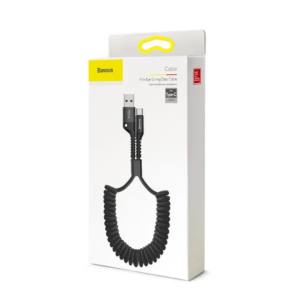 kabel-usb-do-usb-c-sprezynowy-baseus-spring-1m-2a-czarny-stan-nowy