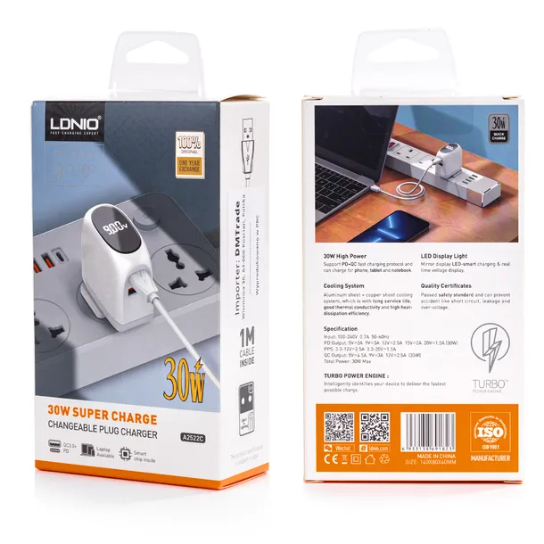 ladowarka-usb-30w-panel-led-kabel-usb-a-microusb-stan-nowy