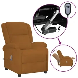 elektryczny-fotel-masujacy-brazowy-obity-aksamitem