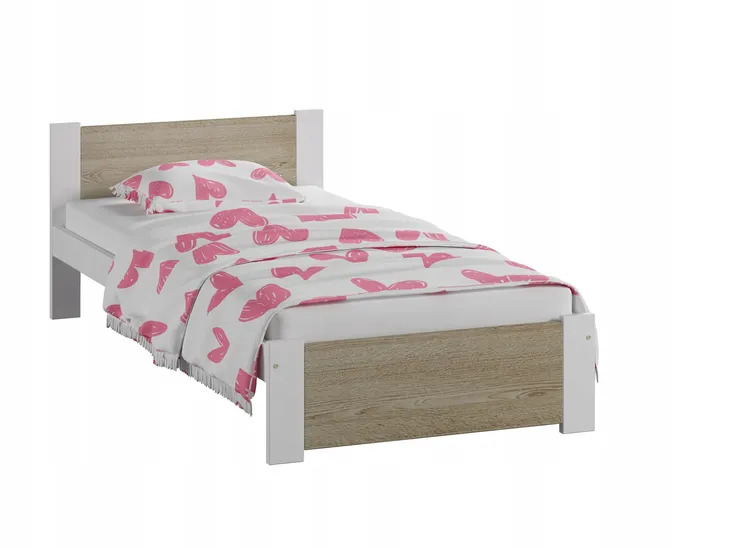 lozko-dmd3-90x200-biale-dab-sonoma-marka-meble-magnat