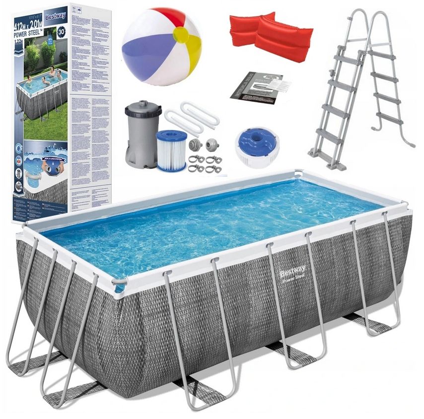 BESTWAY 56722 412x201x122cm BASEN 10w1 STELAŻOWY - ERLI.pl