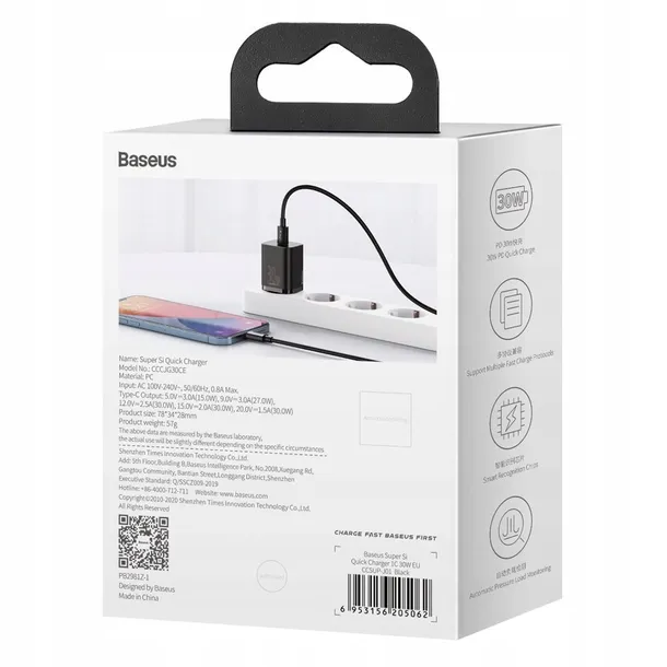 baseus-ladowarka-usb-typ-c-30w-czarny-stan-opakowania-oryginalne