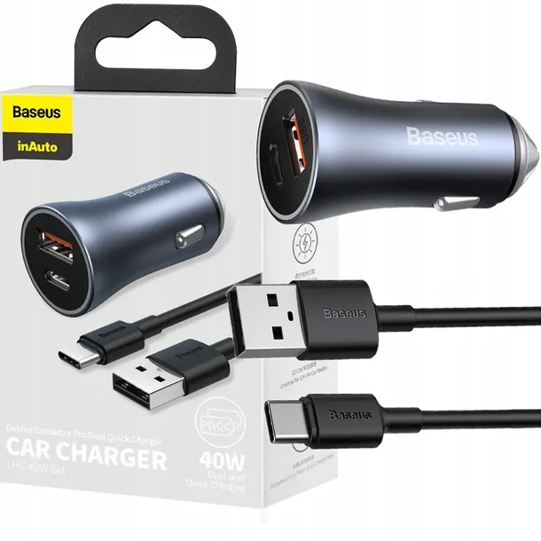 baseus-ladowarka-samochodowa-usb-usb-c-40w-kabel