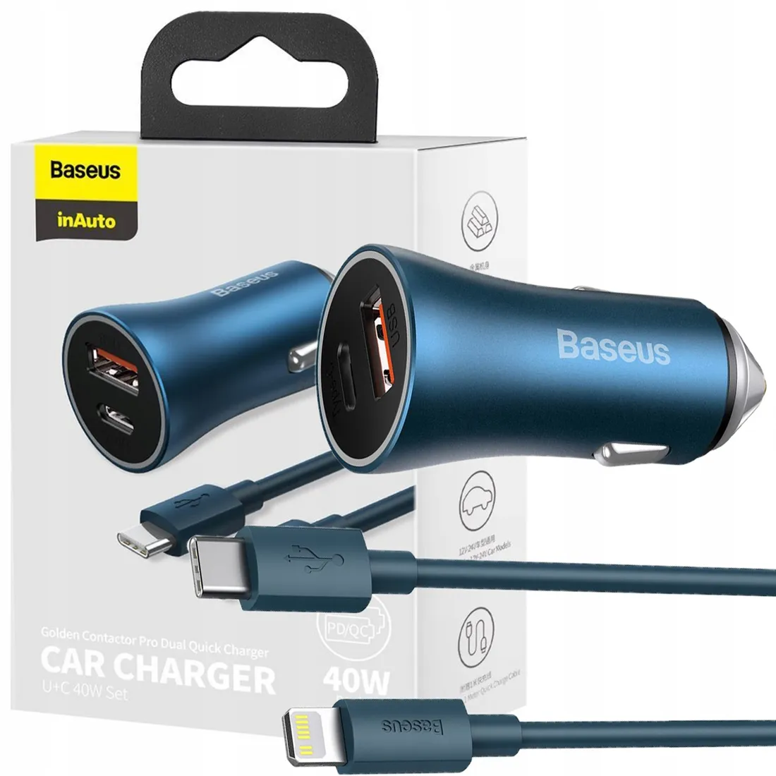 ladowarka-samochodowa-baseus-usb-usb-c-40w-kabel
