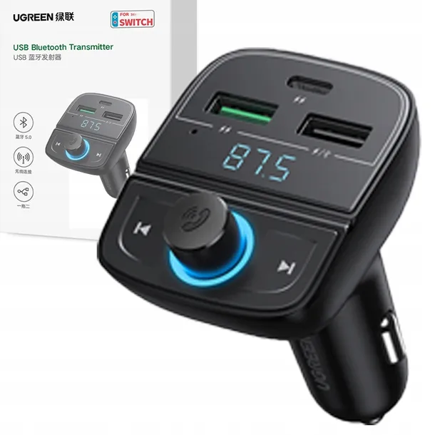 ugreen-transmiter-ladowarka-mp3-3x-usb-tf-micro-sd