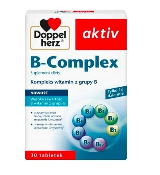 Doppelherz Aktiv B-Complex 8 Witamin Z Grupy B 30 Tabl. - ERLI.pl