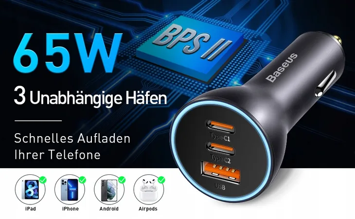 baseus-ladowarka-samochodowa-usb-c-65w-3w1-stan-nowy
