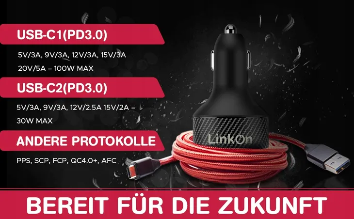 linkon-ladowarka-samochodowa-adapter-130w-usb-c-stan-nowy