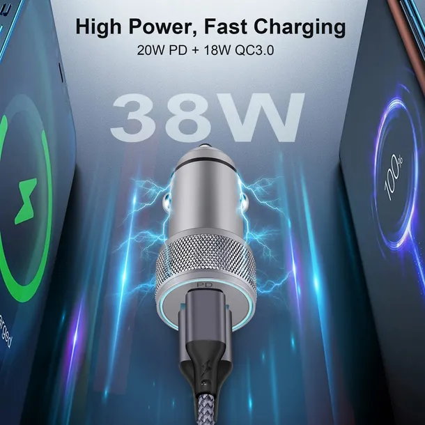 tikalong-ladowarka-samochodowa-adapter-usb-c-38w-stan-nowy